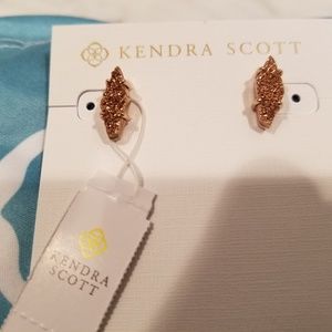 Kendra Scott Brook Rose Gold Drusy Stud earrings